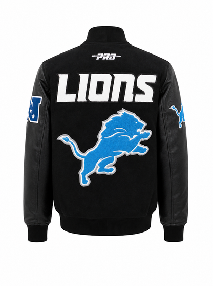 PRO STANDARD-DETROIT LIONS MASH UP M WOOL VARSITY JACKET V2