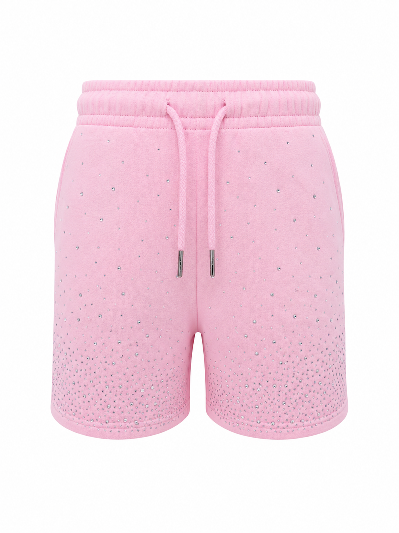 REDFOX WOMEN'S FRENCH TERRY SHORT W/RHINESTONE (PS3636)