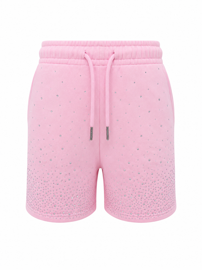 REDFOX WOMEN'S FRENCH TERRY SHORT W/RHINESTONE (PS3636)