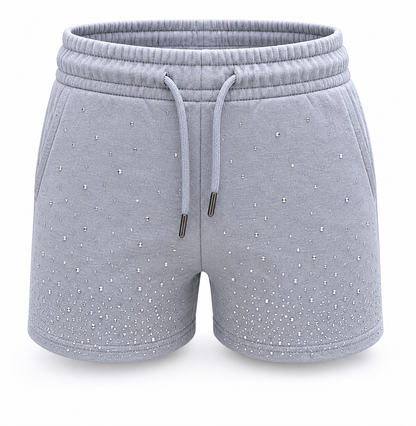 REDFOX WOMEN'S FRENCH TERRY SHORT W/RHINESTONE (PS3636)