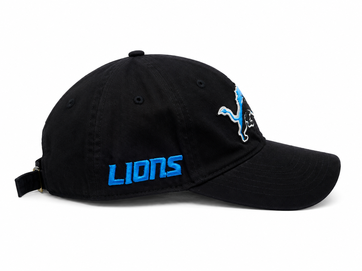 PRO STANDARD WOMEN'S DETROIT LIONS SPLIT LOGO DAD STRAPBACK CAP