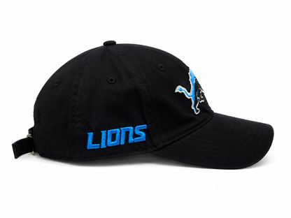 PRO STANDARD WOMEN'S DETROIT LIONS SPLIT LOGO DAD STRAPBACK CAP