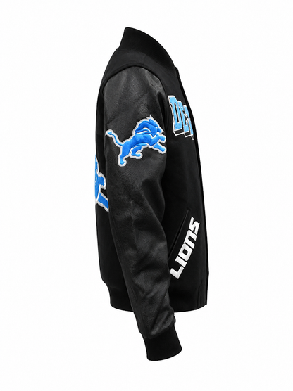 PRO STANDARD-DETROIT LIONS MASH UP M WOOL VARSITY JACKET V2