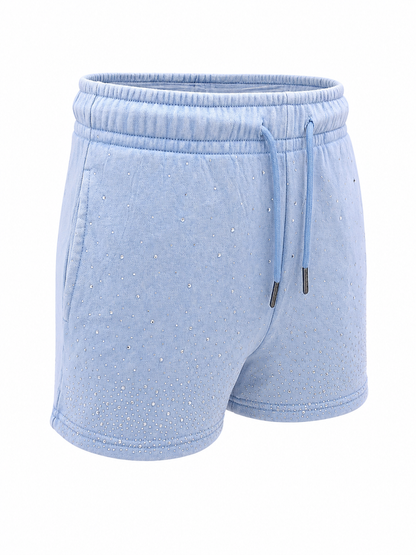 REDFOX WOMEN'S FRENCH TERRY SHORT W/RHINESTONE (PS3636)