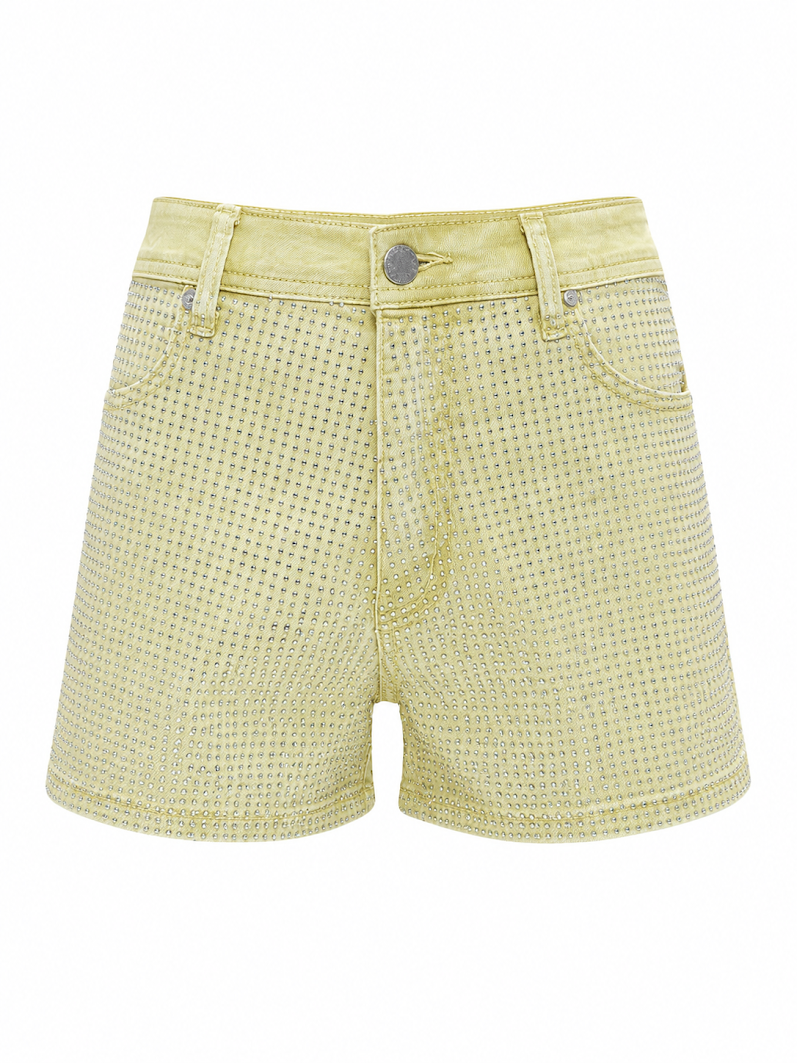 REDFOX HIGHWAIST WOMEN'S DENIM SHORTS W/RHINESTONES-PS3635