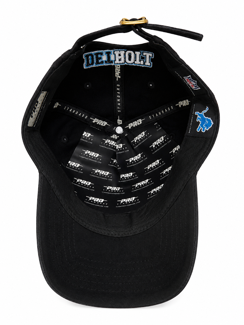 PRO STANDARD WOMEN'S DETROIT LIONS SPLIT LOGO DAD STRAPBACK CAP