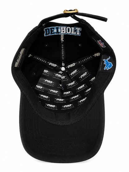 PRO STANDARD WOMEN'S DETROIT LIONS SPLIT LOGO DAD STRAPBACK CAP