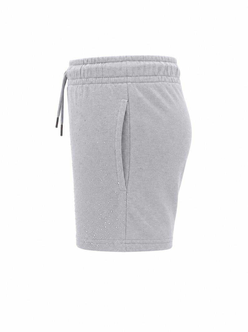 REDFOX WOMEN'S FRENCH TERRY SHORT W/RHINESTONE (PS3636)