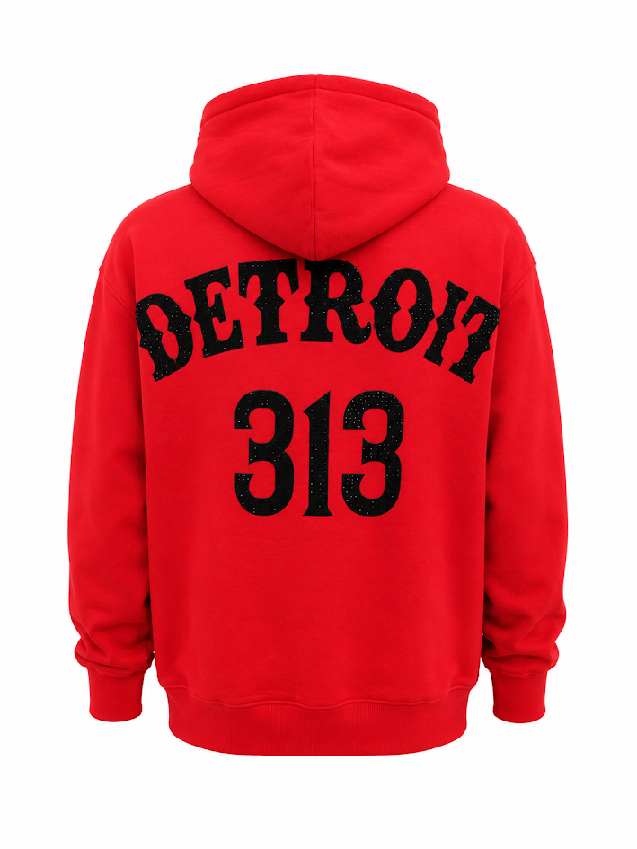 ROKU STUDIO MEN'S DETROIT 313 GHOST FACE HOODIE (RK5481923)