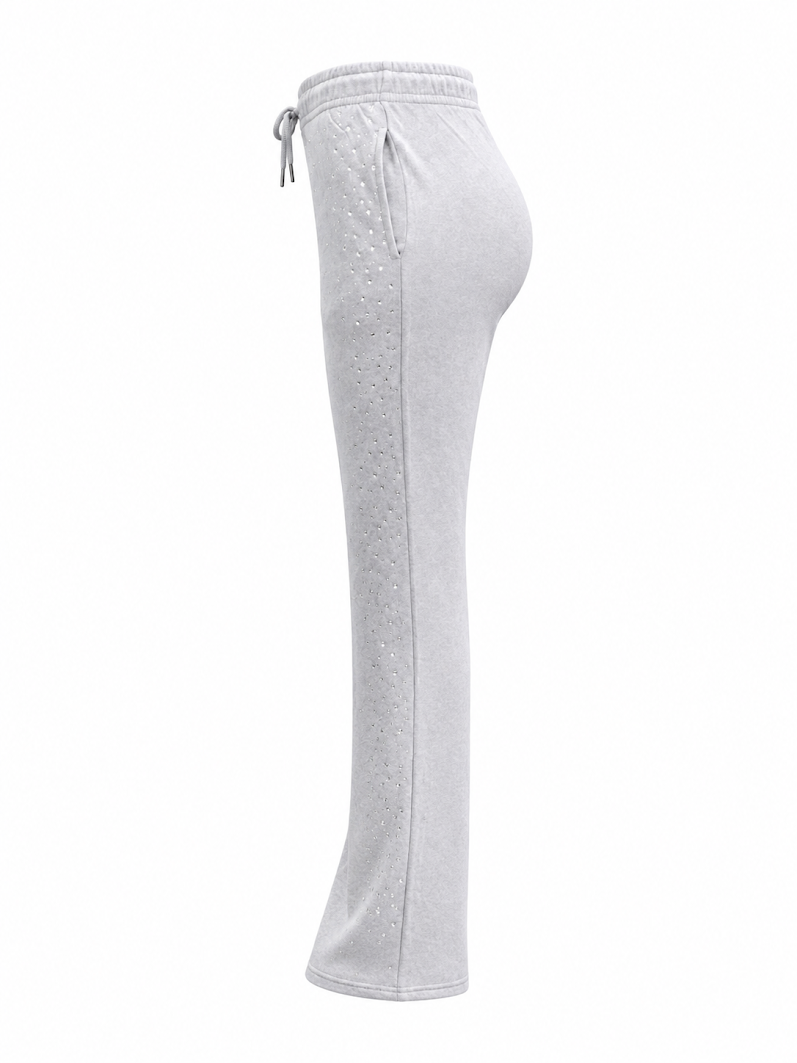 REDFOX WOMEN'S STACKED RHINESTONE SWEATPANT
