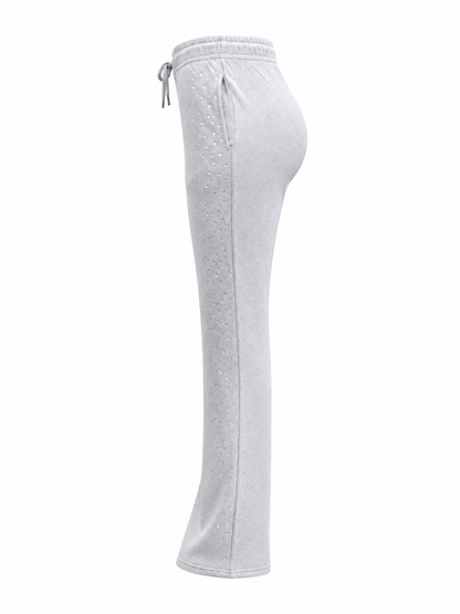 REDFOX WOMEN'S STACKED RHINESTONE SWEATPANT