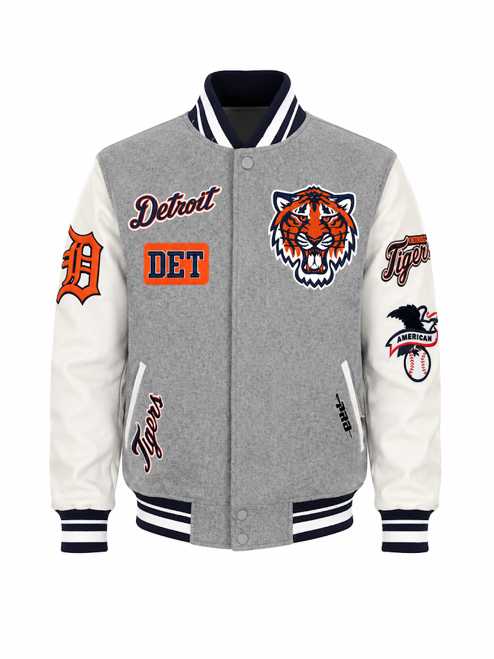 PRO STANDARD DETROIT TIGERS DET M RIB WOOL VARSITY JACKET