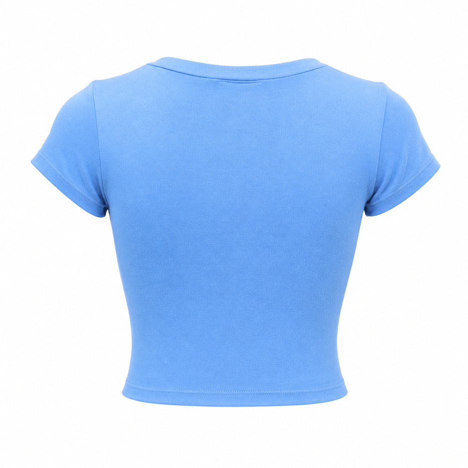 SHARP TRADING WOMEN ROUND-NECK CROP TEE