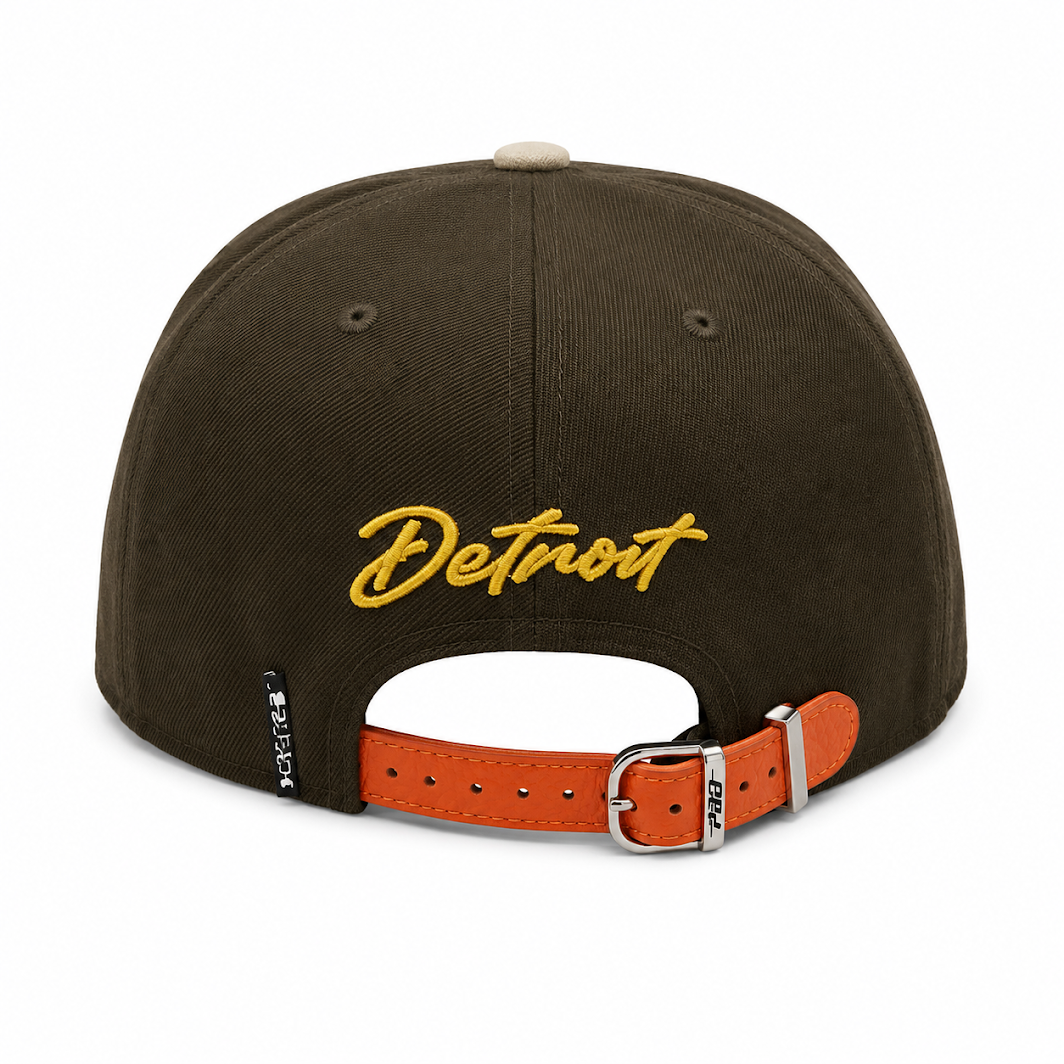 PRO STANDARD DETROIT TIGERS BROWN TIGER LOGO STRAPBACK CAP