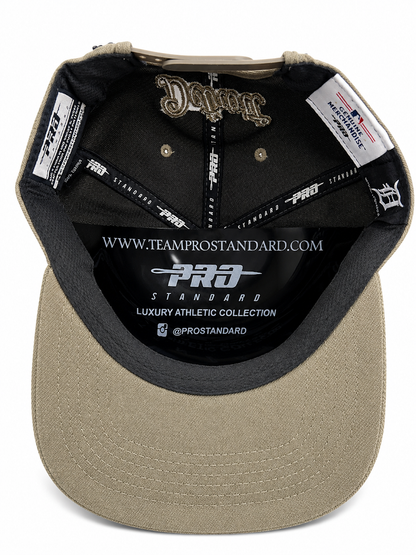 PRO STANDARD NEUTRALS DETROIT TIGERS DARK TAUPE SNAPBACK CAP