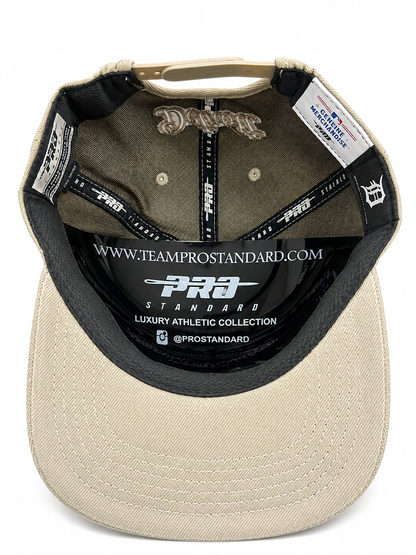 PRO STANDARD NEUTRALS DETROIT TIGERS TAUPE SNAPBACK CAP