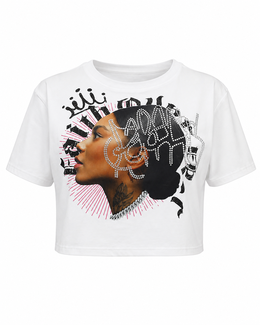 REDFOX WOMEN'S "CROWNED IN FAITH" CROP TEE