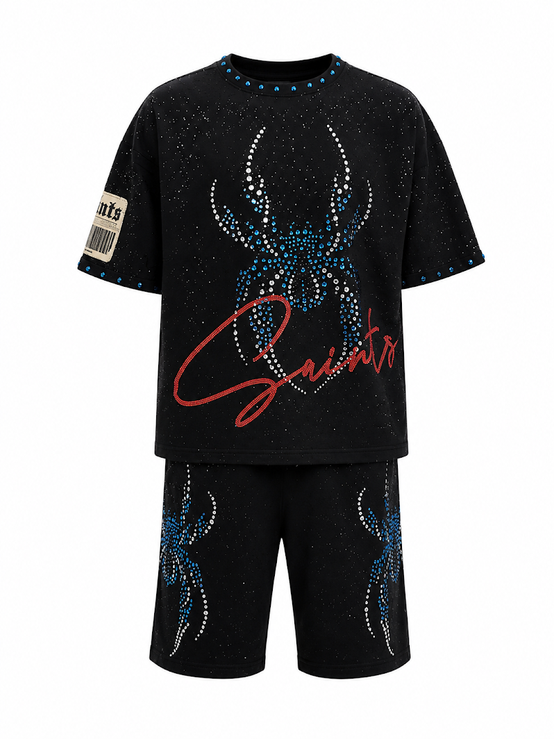 COPPER RIVET T-SHIRT & SHORT SAINT (SPIDER) SET (#611004)