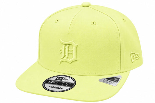 NEW ERA DETROIT TIGERS LIGHT NEON YELLOW 9FIFTY A-FRAME SNAPBACK CAP