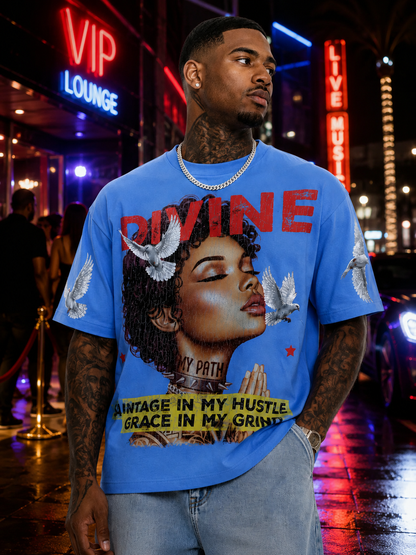 ROKU STUDIO MEN'S DIVINE RELAXED LOOSE FIT TEE