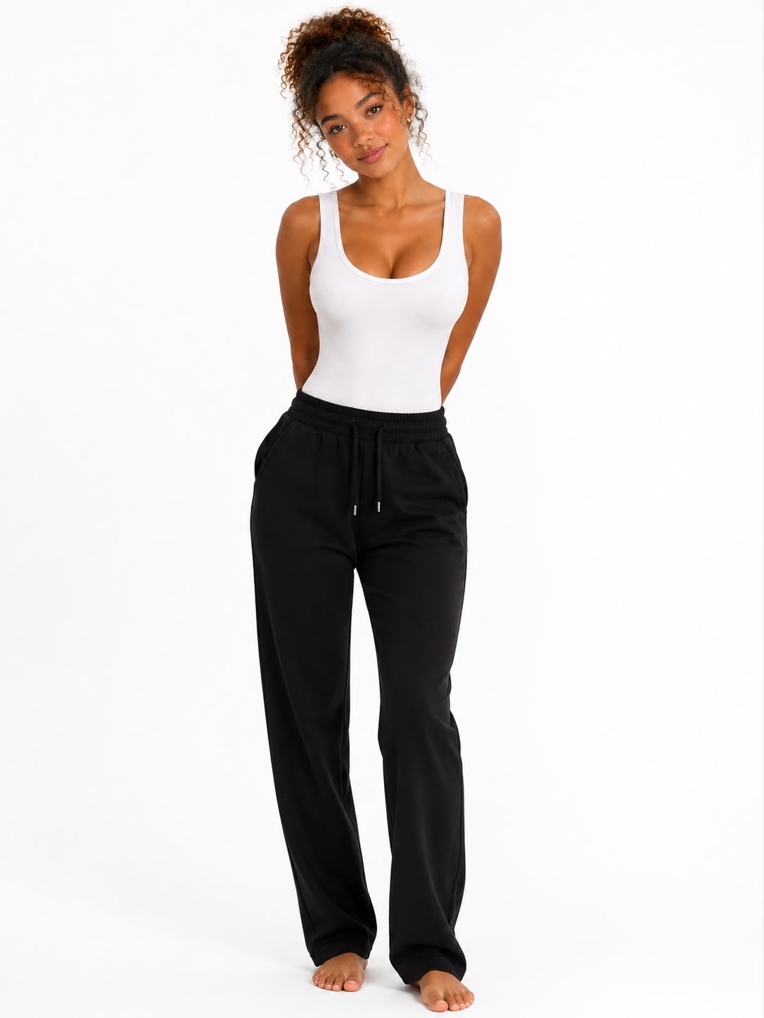SHARP TRADING WOMEN ROUND NECK TANK-BODYSUIT