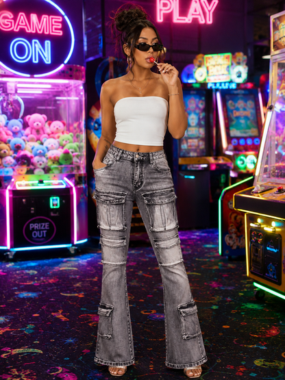 AMERICAN BAZI 8PKT STACKED CARGO JEAN
