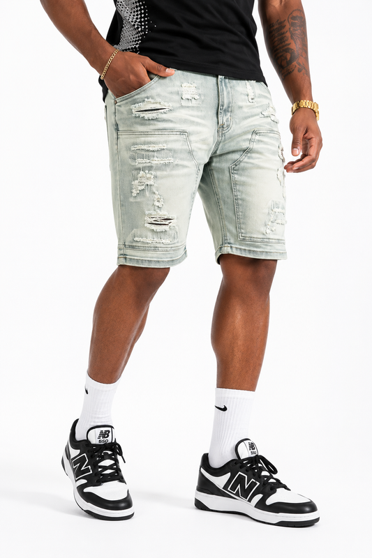 M904 MAKOBI PREGO DENIM SHORTS