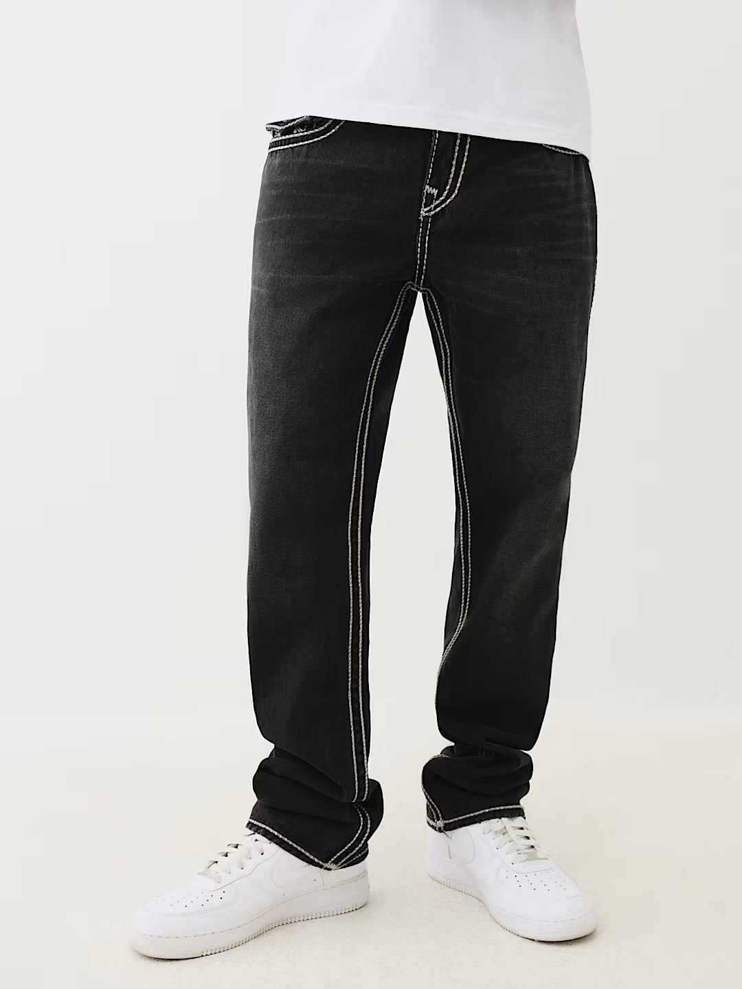 TRUE RELIGION MEN'S RICKY MARLED ROPE STITCH JEANS (#108709)