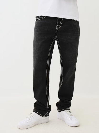 TRUE RELIGION MEN'S RICKY MARLED ROPE STITCH JEANS (#108709)