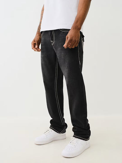 TRUE RELIGION MEN'S RICKY MARLED ROPE STITCH JEANS (#108709)