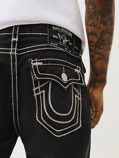 TRUE RELIGION MEN'S RICKY MARLED ROPE STITCH JEANS (#108709)