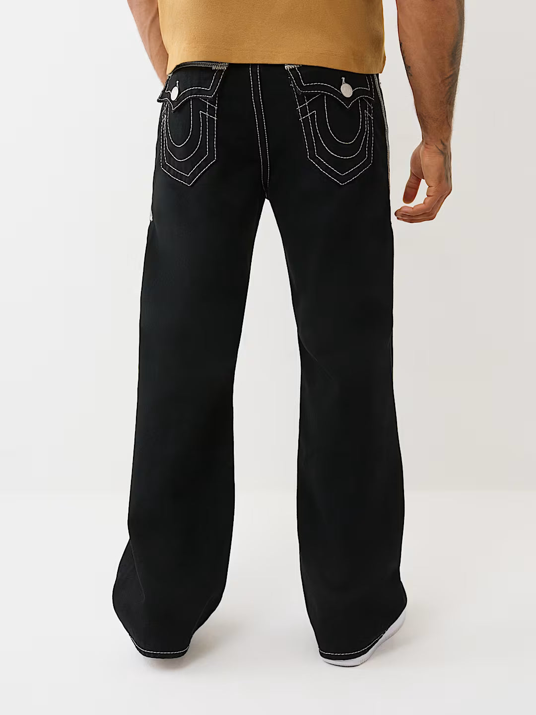 TRUE RELIGION MEN'S VINNY SUPER T FLATLOCK ULTRA BAGGY JEANS (109566)