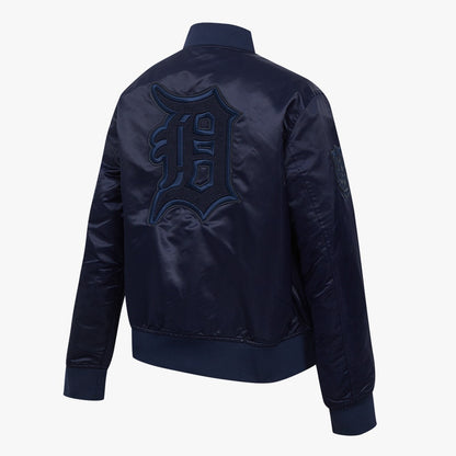 PRO STANDARD DETROIT TIGERS TRIPLE TONAL W SATIN JACKET,MIDNIGHT NAVY