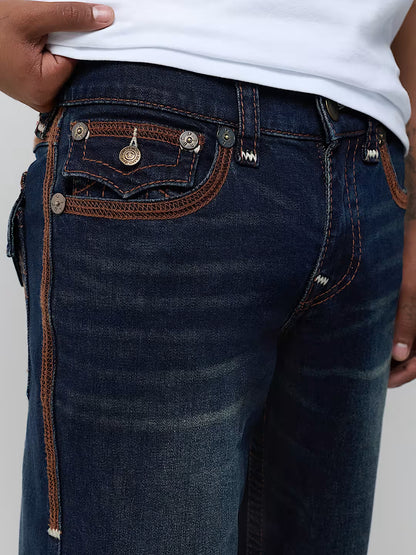 TRUE RELIGION BILLY SUPER FLATLOCK FLAP BOOTCUT JEANS (110602)