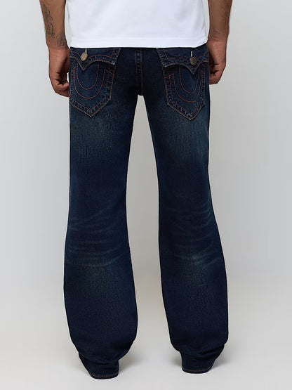 TRUE RELIGION BILLY SUPER FLATLOCK FLAP BOOTCUT JEANS (110602)