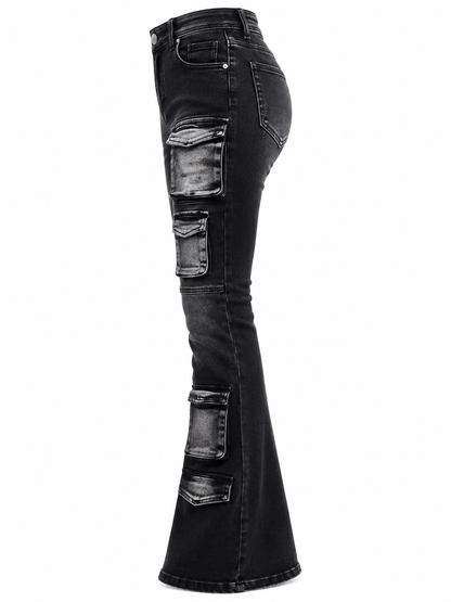 REDFOX WOMEN STACKED JEANS W/MULTI POCKETS (PA1526)