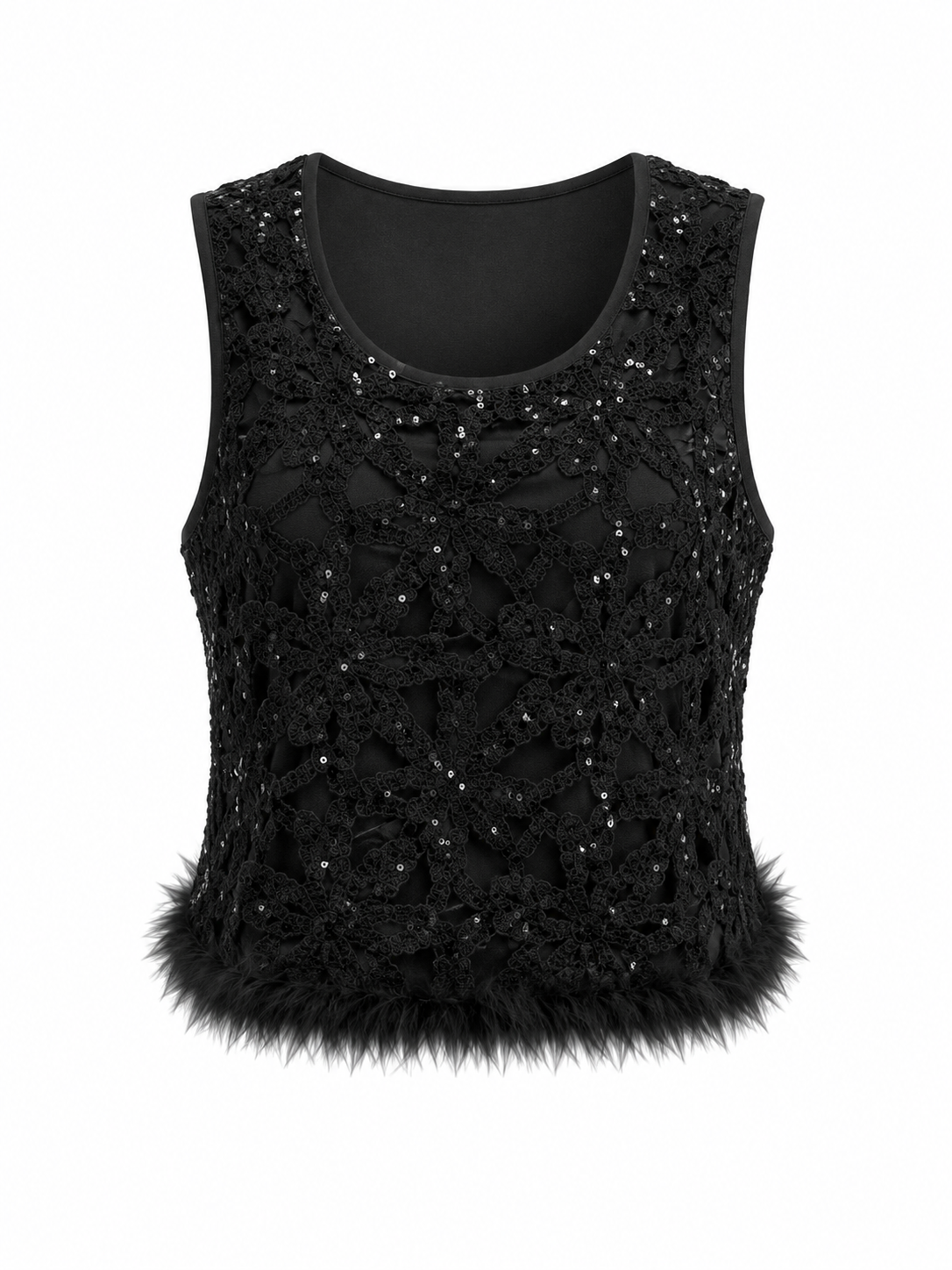 HOT & DELICIOUS WOMEN FEATHERED ELEGANCE TOP