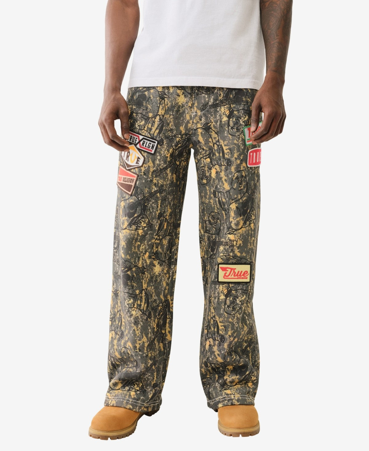 TRUE RELIGION MEN'S BIG T BUDDHA SWEATPANTS (109031)