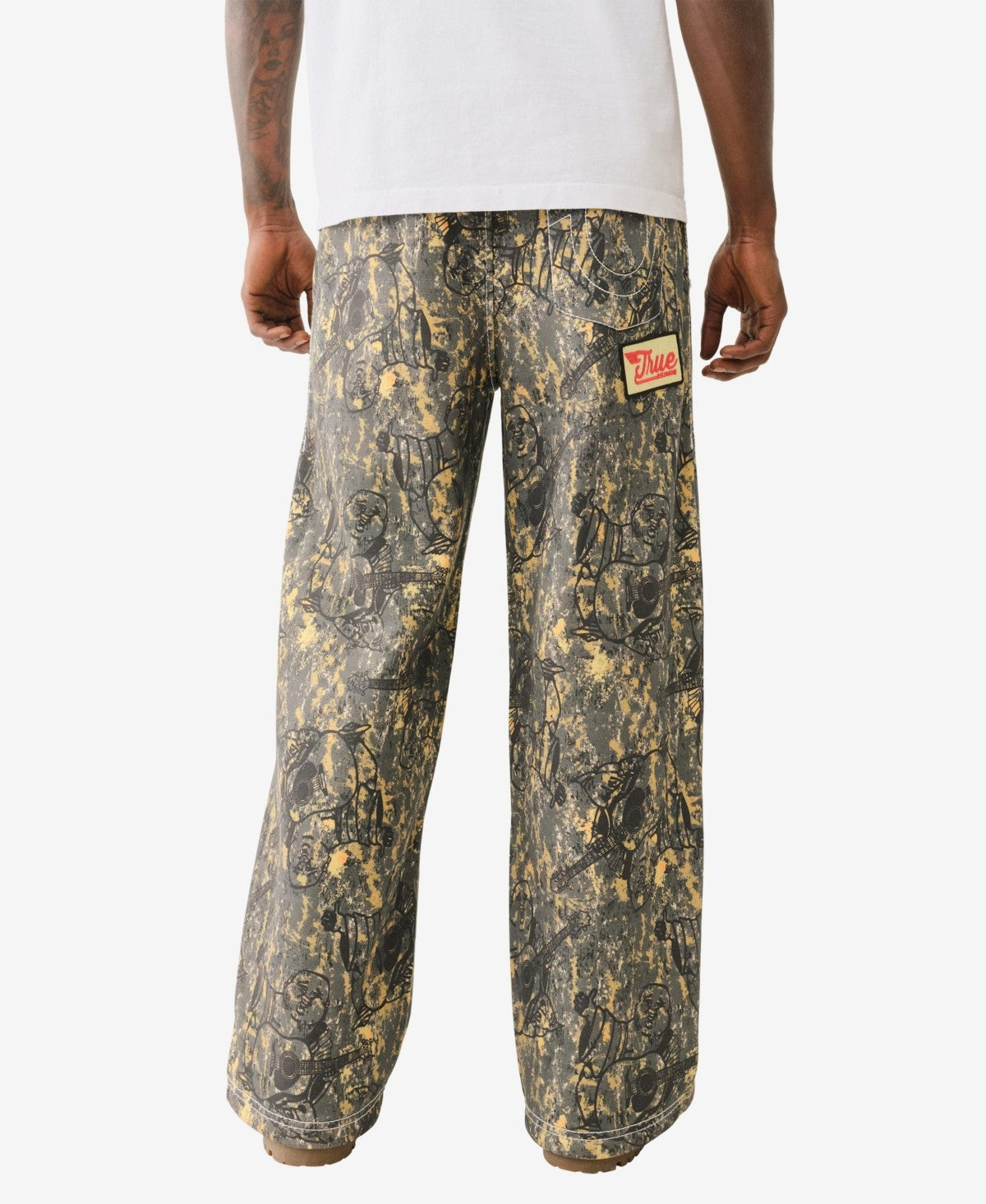 TRUE RELIGION MEN'S BIG T BUDDHA SWEATPANTS (109031)