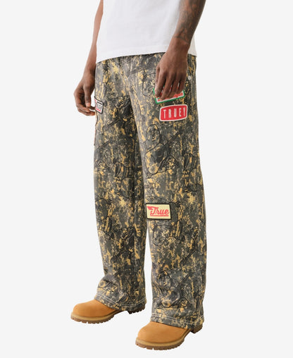 TRUE RELIGION MEN'S BIG T BUDDHA SWEATPANTS (109031)
