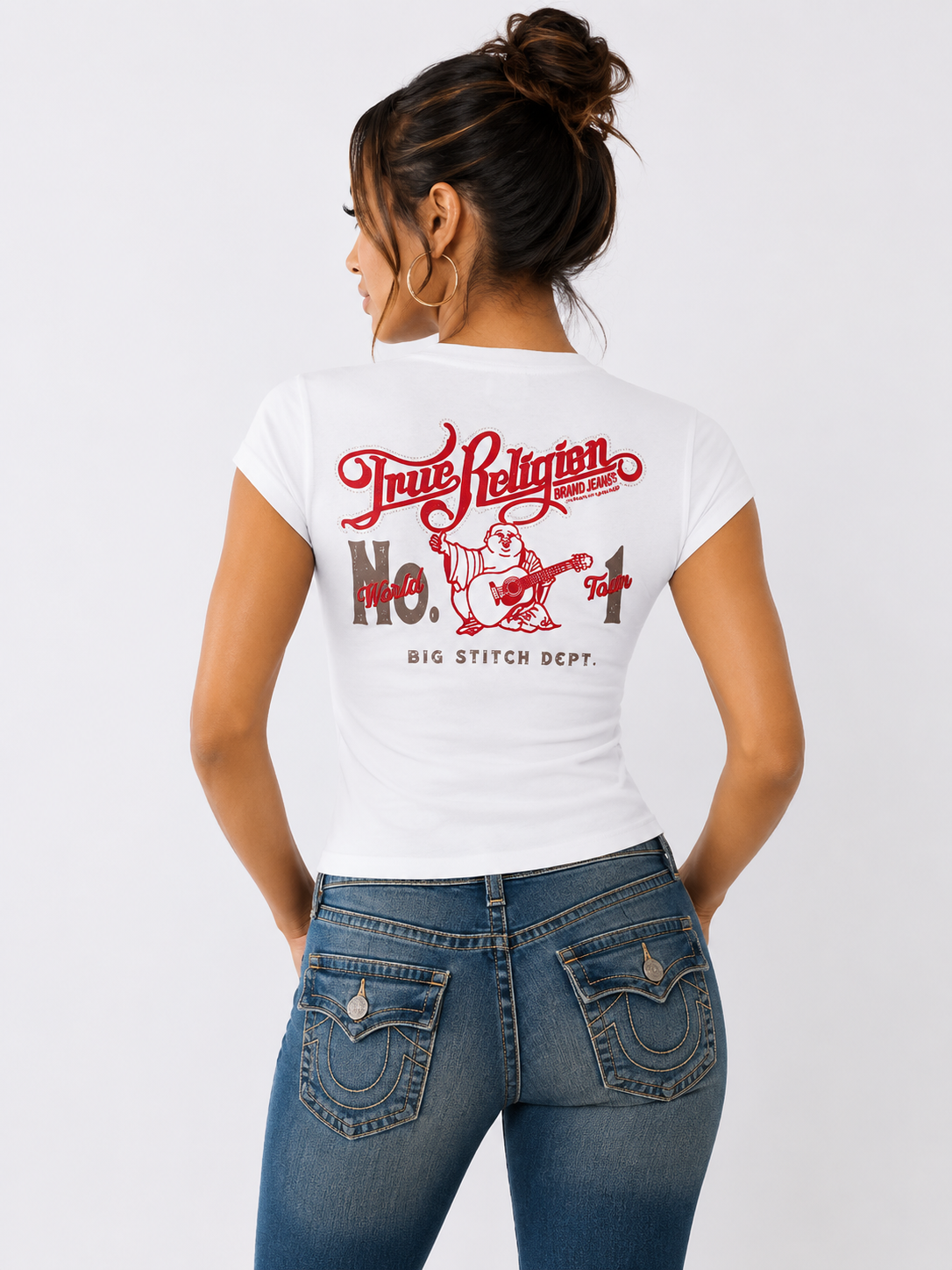 TRUE RELIGION WOMEN'S BUDDHA #1 BABY TEE
