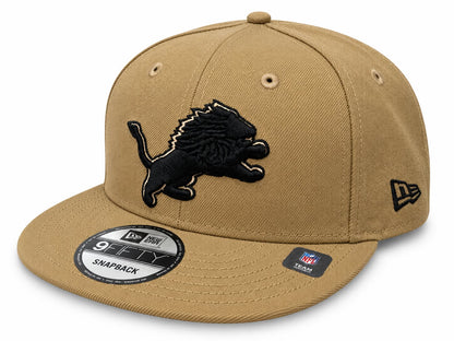 NEW ERA DETROIT LIONS 9FIFTY CAP TAN/BLK