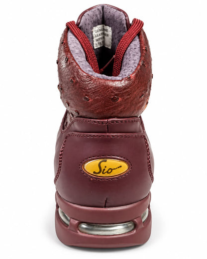 SIO OSTRICH EMBOSSED HIGH TOP AIR SNEAKERS (TROY)