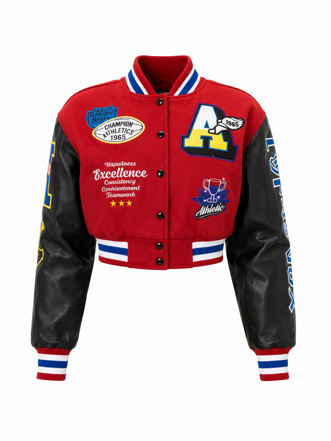 REDFOX WOMEN VARSITY JACKET W/PATCHES