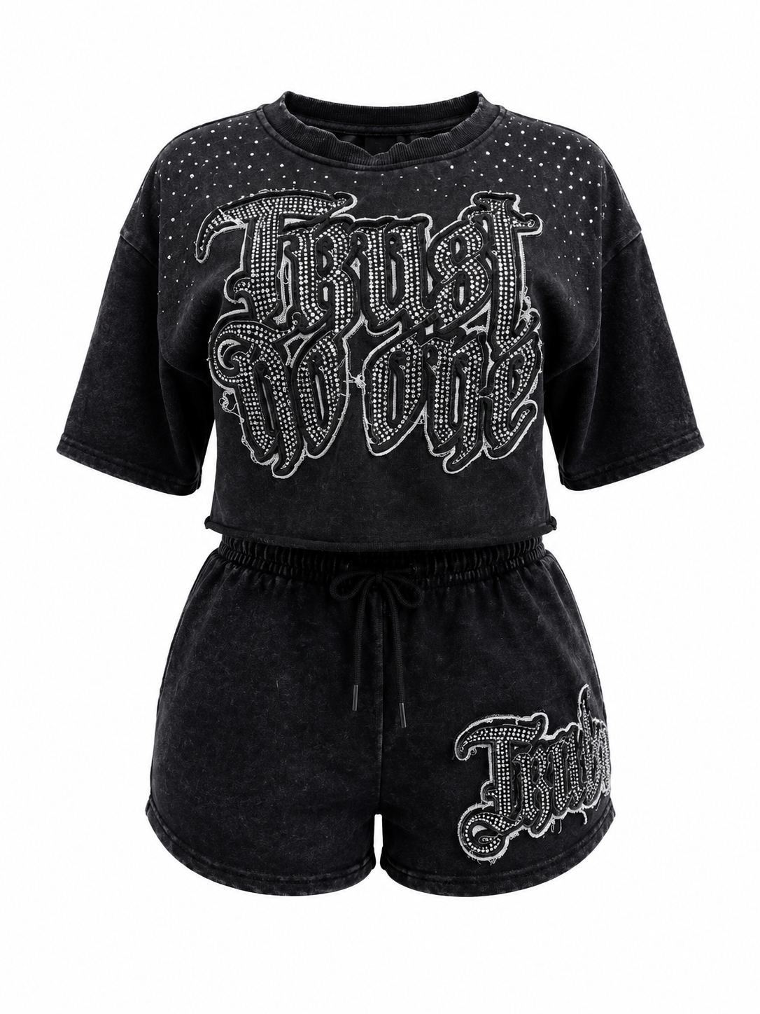 REDFOX WOMEN'S "TRUST NO ONE" CROP & SHORT SET