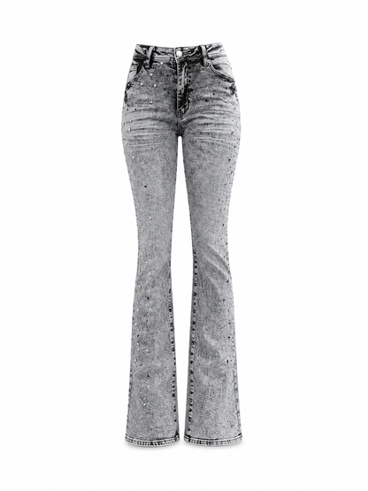 REDFOX RHINESTONE WOMEN STACKED JEANS