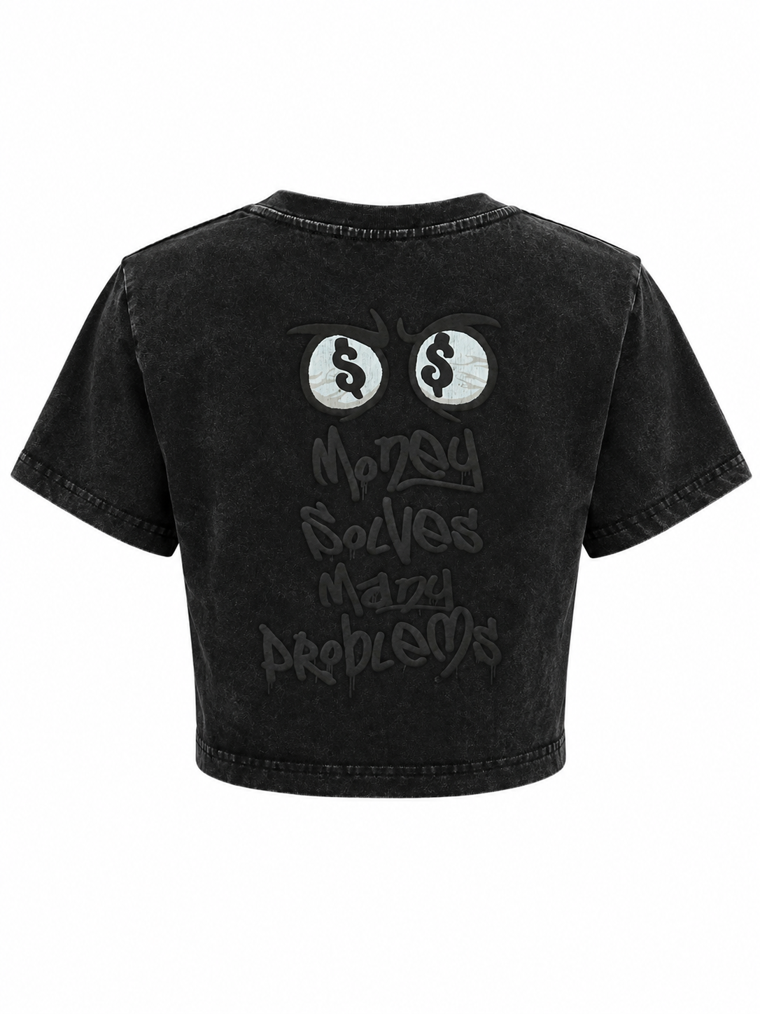 REDFOX WOMEN'S "MONEY SOLVES MANY PROBLEMS" CROP TEE