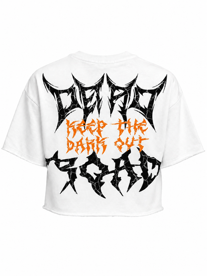 REDFOX WOMEN'S "DEAD ROAD" FRENCH TERRY CROP TEE