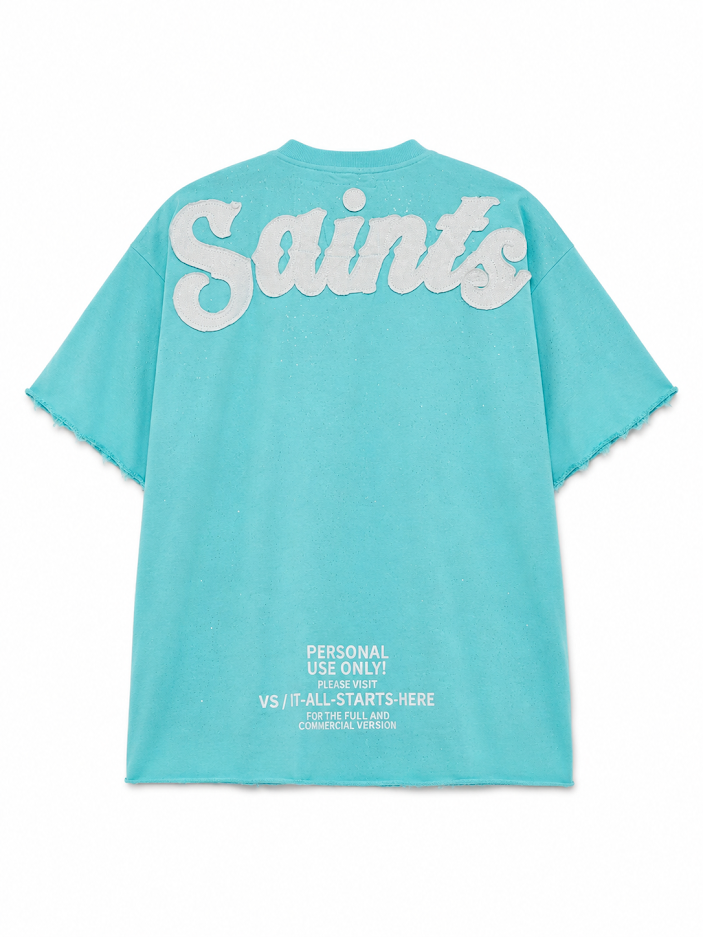 COPPER RIVET SAINTS NECKLACE TEE