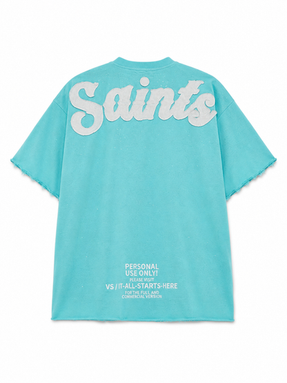 COPPER RIVET SAINTS NECKLACE TEE